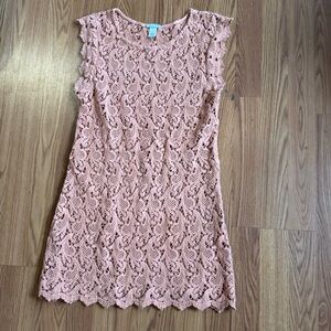 eberjey‎ Pink Lace Sleeveless Swim-coverup S-M